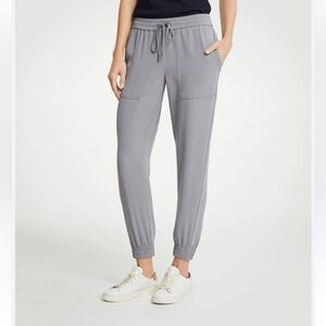 Ann Taylor Petite Dove Gray Casual Jogger Pants Size S Boho Style